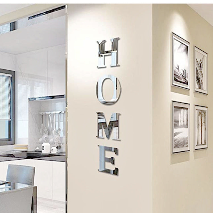 Acrylic Creative HOME Letters Wall Signs Living Room Bedroom Decoration Wall Stickers