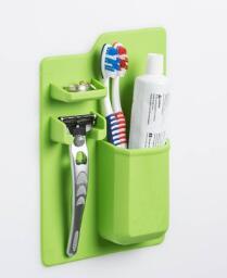 Multi-functional Suction Toothbrush Holder - Mighty Wall Mirror Suction Toothpaste Storage Organizer for Bathroom and Shower