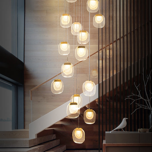 Restaurant Crystal Glass Lamp - Elegant Illumination for Upscale Dining Environments