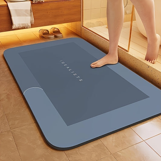 Quick-Dry Diatomite Bath Mat - Non-Slip Clover Design Absorbent Bathroom Rug 50x80cm