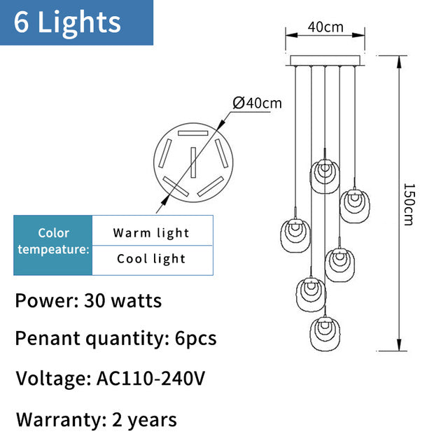 Restaurant Crystal Glass Lamp - Elegant Illumination for Upscale Dining Environments