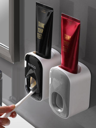 Wall Mounted Automatic Toothpaste Dispenser and Bathroom Accessories Set