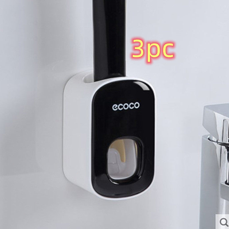 Wall Mounted Automatic Toothpaste Dispenser and Bathroom Accessories Set