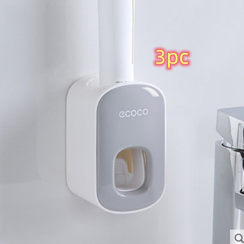 Wall Mounted Automatic Toothpaste Dispenser and Bathroom Accessories Set