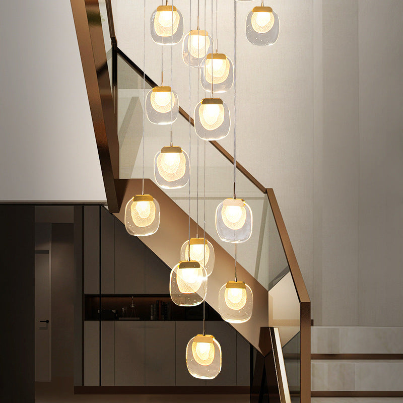 Restaurant Crystal Glass Lamp - Elegant Illumination for Upscale Dining Environments