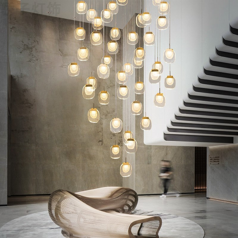 Restaurant Crystal Glass Lamp - Elegant Illumination for Upscale Dining Environments